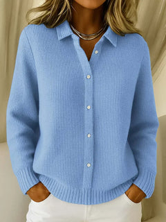 Susan | Longline Knit Cardigan with Button Front
