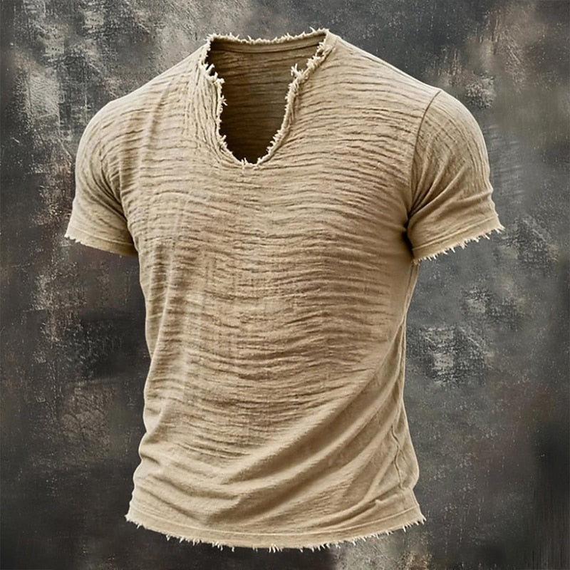 Cael | Casual Vintage V-Neck Tee