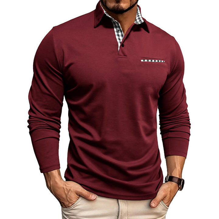 Tomás | The Long-Sleeve Checkered Polo