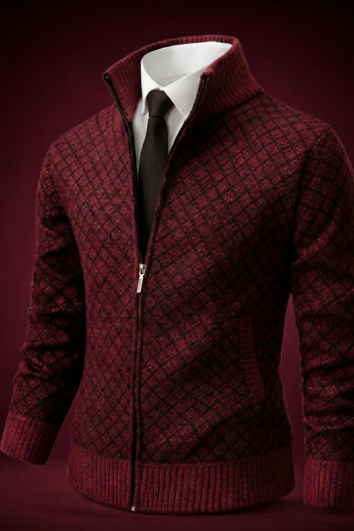 Ultán | The Stand-Collar Zip Cardigan