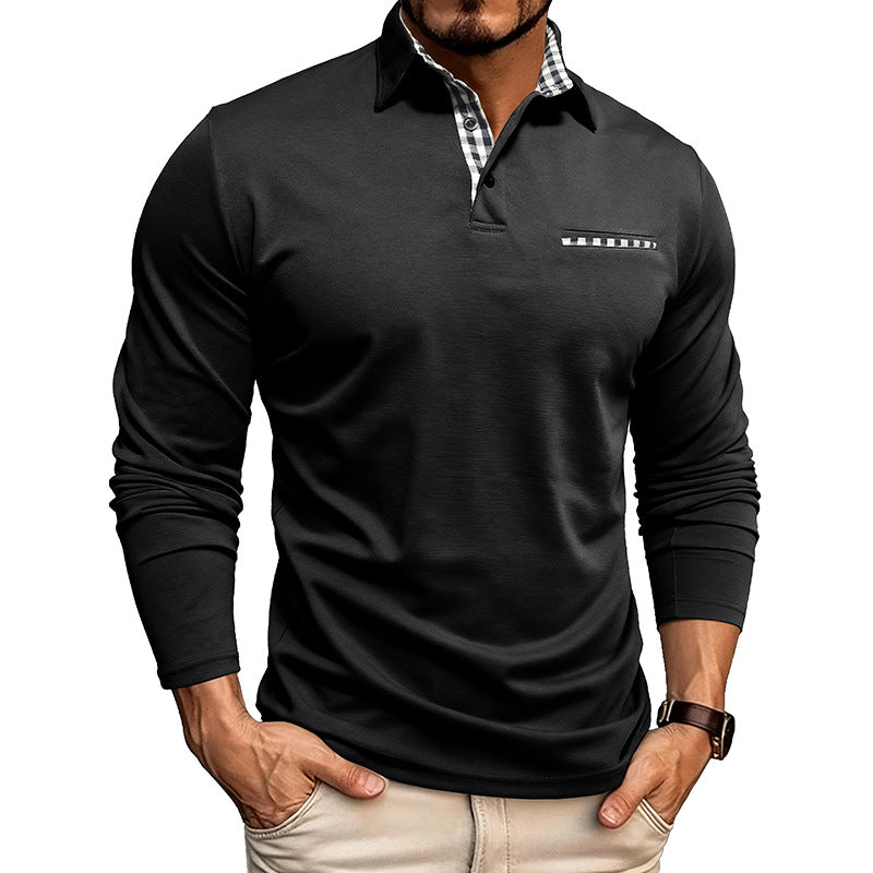Tomás | The Long-Sleeve Checkered Polo